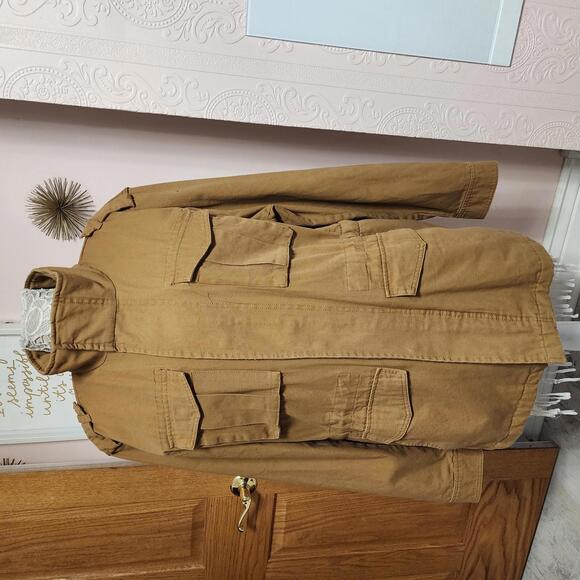 Jackets & Blazers - Flawless Bleecker & Broad Sherpa‎ Lined Military Jacket Utility brown XL